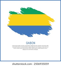 a poster with the word Gabon be  on it