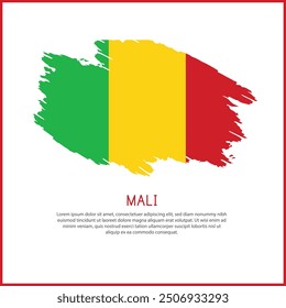 un afiche con la palabra Mali en él