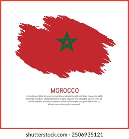 a poster with the word Morocco  be  on it