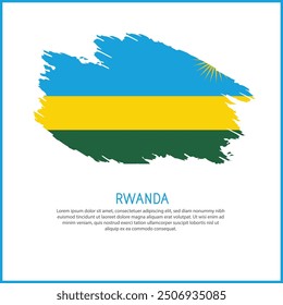 a poster with the word Rwanda be  on it