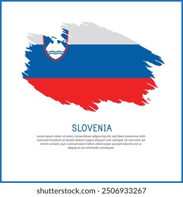 a poster with the word Slovenia  be  on it