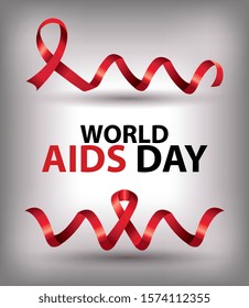 poster of world aids day with ribbons vector illustration design