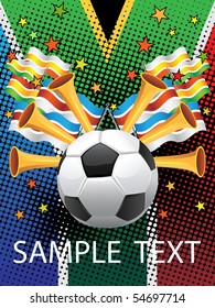 Poster for the World Cup in South Africa. Vector.