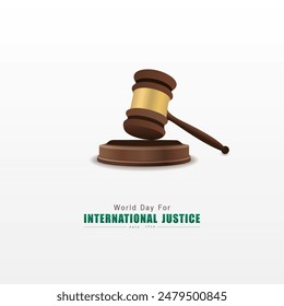 Poster for World International Justice Day, celebrated annually on July 17