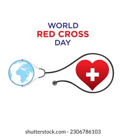 Afiche del Día Mundial de la Cruz Roja, es un concepto de conciencia de la salud celebrado el 8 de mayo