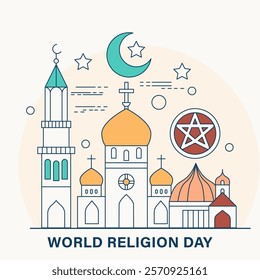 A poster for world religion day concept