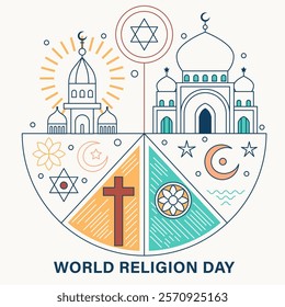 A poster for world religion day concept