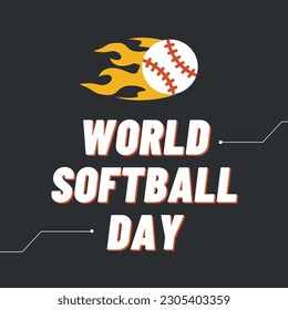 ein Plakat für den Weltsoftballtag