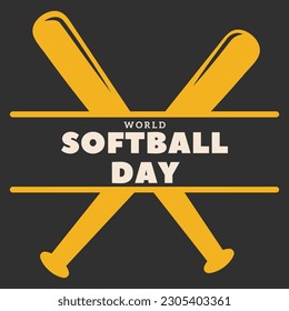 a poster for world softball day