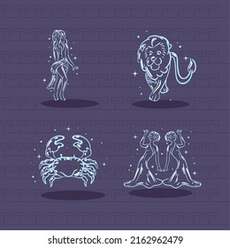 poster of zodiacal constellations bundle