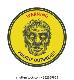 Poster Zombie Outbreak.   Vector illustration. Eps8
