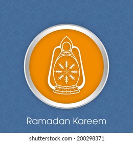 poster,banner or flyer of a arabic lamp for celebrating Ramadan Kareem and other Muslim festivals.