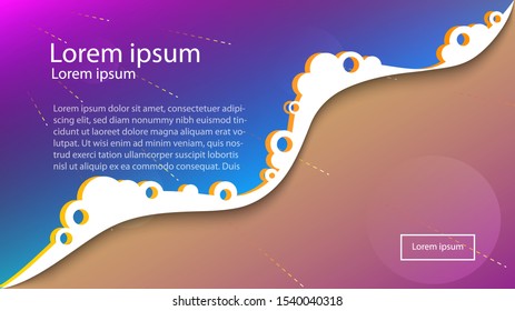 The poster/page cover picture of the minimal geometric sea beach pattern background. ( vector )