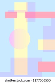 Posters with abstract forms, geometric style 80's, memphis. Retro-art for covers, banners, flyers and posters. Vector illustration