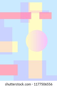 Posters with abstract forms, geometric style 80's, memphis. Retro-art for covers, banners, flyers and posters. Vector illustration