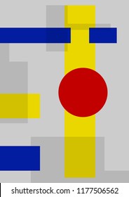 Posters with abstract forms, geometric style 80's, memphis. Retro-art for covers, banners, flyers and posters. Vector illustration