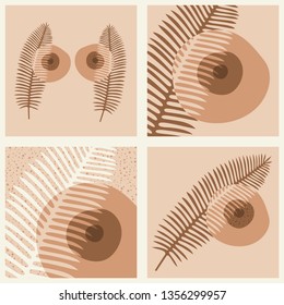 Posters with breast. Vector illustration.