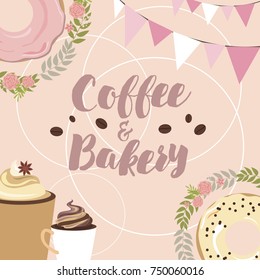  Posters with coffee backgrounds. Trendy templates for flyers, banners, invitations, restaurant or cafe menu design. Vector Illustration