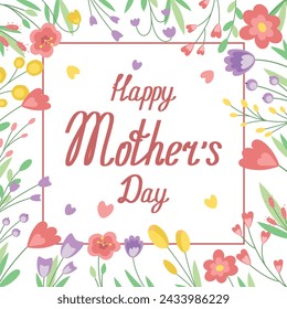 posters with flowers and letering for mother's day