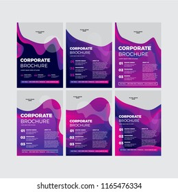 posters with fluid shapes and colors. trendy layout with place for text.