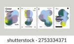 Posters with gradient minimalistic basic figures, extraordinary graphic assets of geometrical shape. Modern minimal colorful print brutalist.