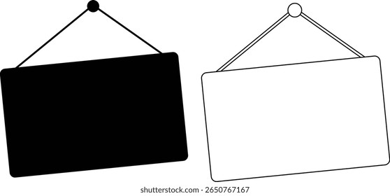 Posters hanging with shadows. Hanging paper on binders. A4 paper page, mockup, sheet on wall. vector Illustration