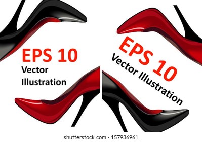 Posters with a pair of shoes Vector Illustration