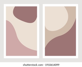 posters in pastel colors, minimalism in a modern style, smooth lines and shapes, vector graphics