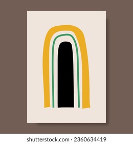 Posters template with hand drawn organic shapes. Great design for social media, postcards, prints, wall decoration. Vector illustration