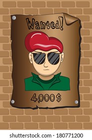 Posters of a wanted bandit