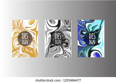 Posters for your design. Marble background.