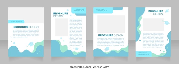 Diseño de diseño de folleto en blanco de publicidad de posgrado. Conjunto de Plantillas de póster de Vertical con espacio de copia vacío para texto. Colección de informes corporativos prefabricados. Páginas de papel de folleto editables