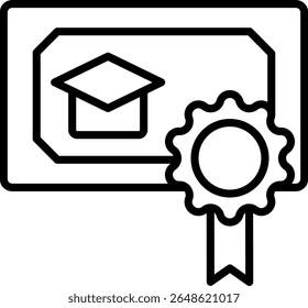 Postgraduierten-Vektorlinien-Symboldesign