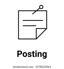 Posting Icon. Content Publishing and Sharing Illustration for Social Media and Digital Platforms.