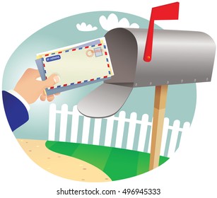 Posting letters.