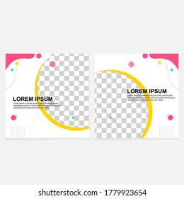 publicar contenido de plantilla en medios sociales en forma de vector, diseño de plantilla de tendencia
