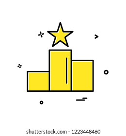  postion star icon vector design