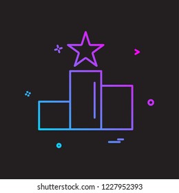  postion star icon vector design