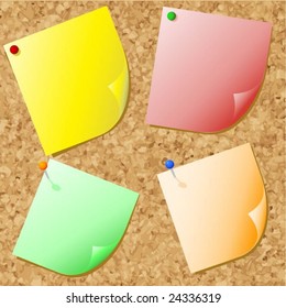 post-its sobre corcho