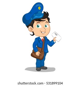 postman in cap