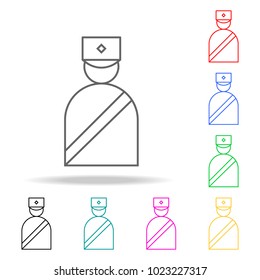 Postman colored icons. Element of logistic multi colored icon for mobile concept and web apps. Thin line icon for website design and development, app development. Premium icon on white background