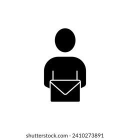 postman concept line icon. Simple element illustration. postman concept outline symbol design.