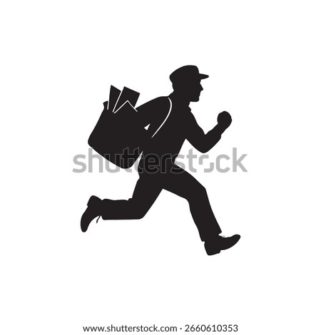 postman and delivery man white background vector image