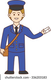 Postman doodle cartoon design illustration