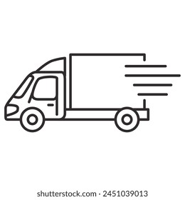 Der Postbote fährt einen Transporter.Isolated auf weißem Hintergrund.Flat Vektorgrafik.Moving und FrachttransportShipping schnelle Lieferung LKW.Delivery LKW mit Mann.Delivery Kurier Mann.