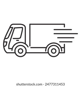 The postman is driving a van.Isolated on white background.Flat vector.Moving and cargo transportationShipping fast delivery truck.Delivery truck with man.Delivery courier man.