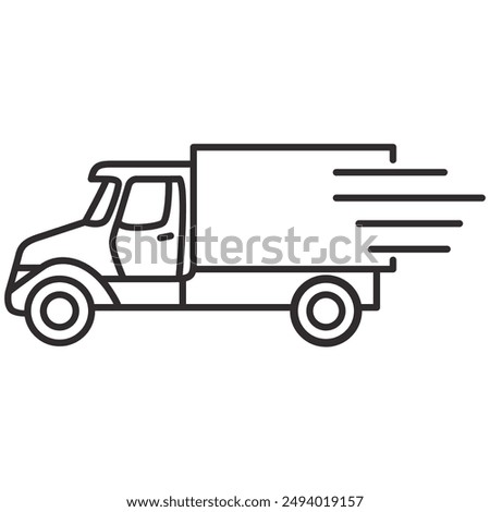 The postman is driving a van.Isolated on white background.Flat vector.Moving and cargo transportationShipping fast delivery truck.Delivery truck with man.Delivery courier man.