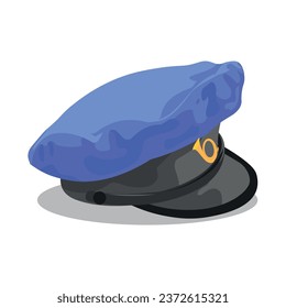 Postman hat on white background