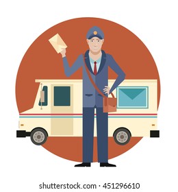 Postman and his Car