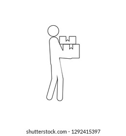 postman icon. Element of cyber security for mobile concept and web apps icon. Thin line icon for website design and development, app development